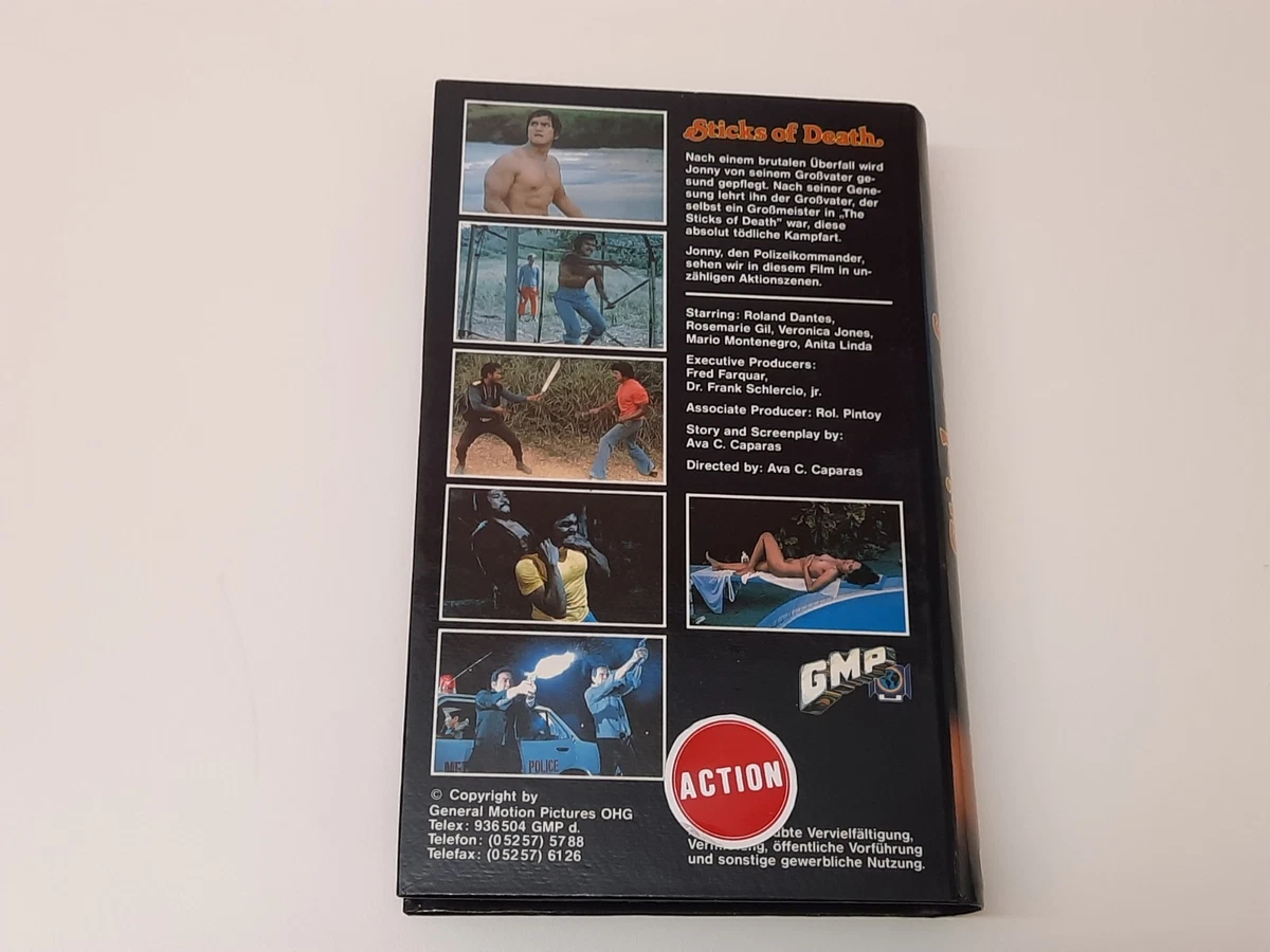 Sticks Of Death 1986 VHS German PAL GMP Video Hartbox Roland Dantes The Arnis