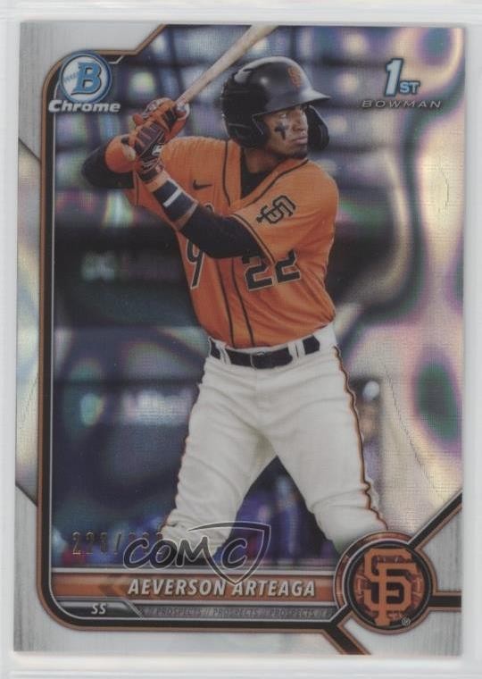 2022 Bowman Chrome Prospects Lava Refractor /399 Aeverson Arteaga #BCP-82 1o3u