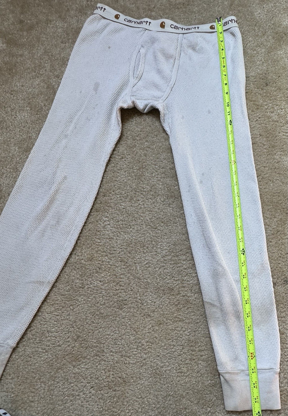 VTG CARHARTT THERMAL BASE LAYER MENS SZ Medium USA MADE Distressed