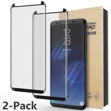 2pcs Glossy Clear Tempered Glass Screen Protectors For Samsung Galaxy S8 S8 Plus