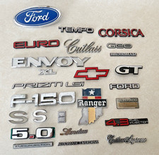 Vintage Auto Truck Emblems Badges 24 Piece Lot See Note