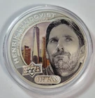 Henrik Lundqvist Ice Hockey Colorized Coin 1 Troy Oz .9999 Fine Silver Art Round