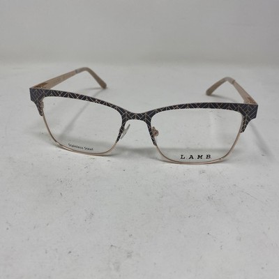LAMB EYEWEAR LA122 GRAY ROSE GOLD 53-16-135 B:39 FLEX HINGE E168