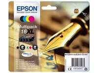 Epson T1636, 4Er Pack Tintenpatronen WF2010 WF2510 WF2520, Nr. 16XL,