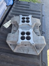 Rare Weiand Wc2q Dual Quad 2x4 Mopar 413 426 Wedge Intake Manifold Say Why And