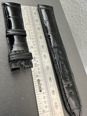 Cartier ディヴァン 純正黒アリゲーターシャイニー 29 x 22mm Cartier ディヴァン 純正黒アリゲーターシャイニー 29 x 22mm