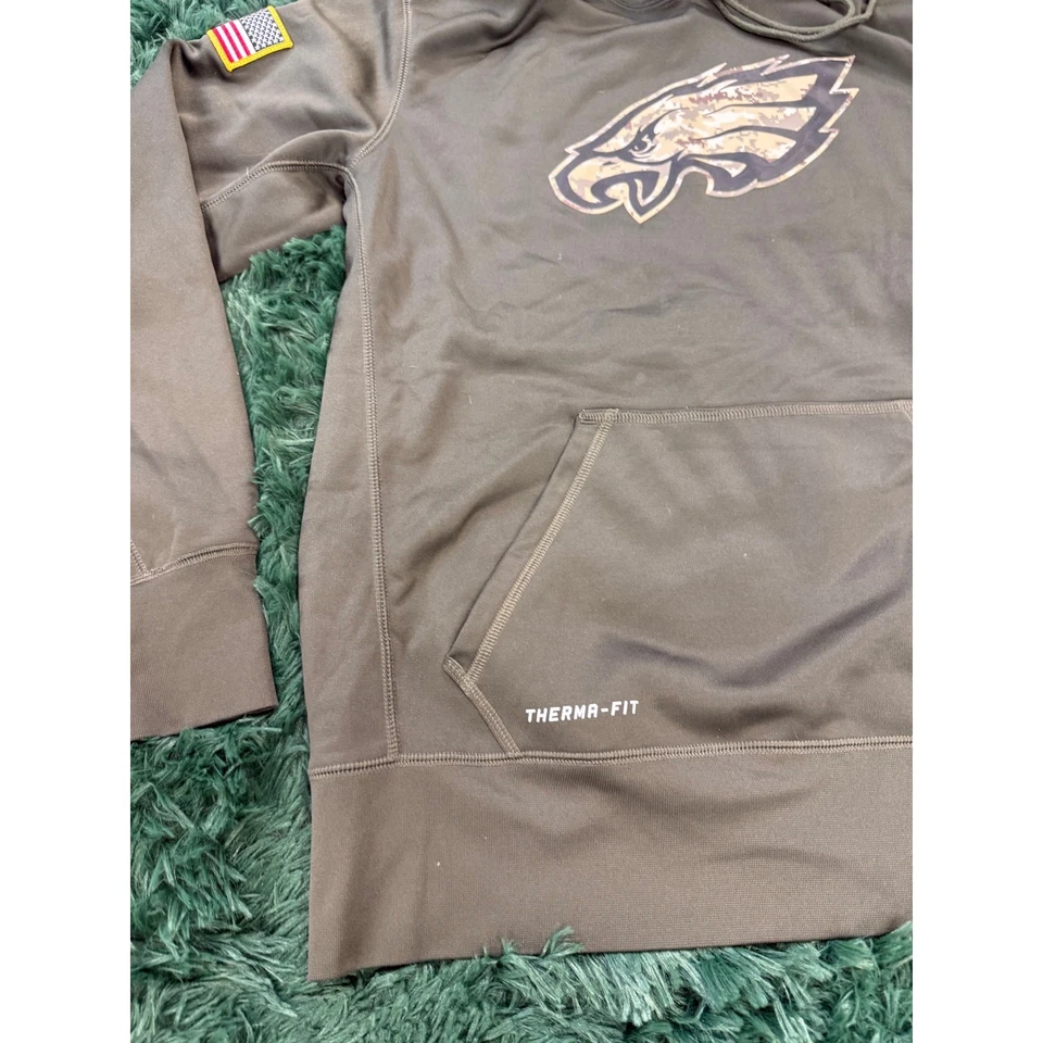 Nike Philadelphia Eagles NFL Camo Salute to Service Hoodie Sweatshirt L - Image 4 of 4