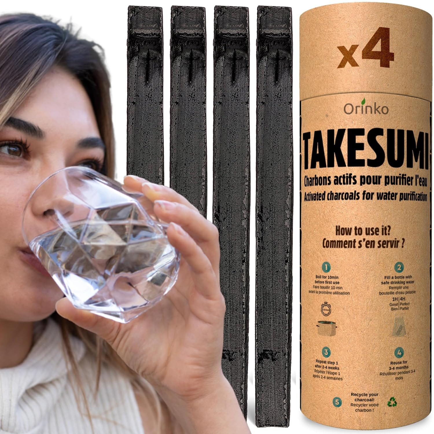 Binchotan Bio X4 | Acqua Pura per Tutta la Famiglia con il Takesumi