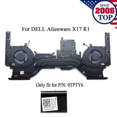 New CPU+GPU Cooling 12V Fan Heatsink for DELL Alienware X17 R1 0TPTY6 0TPTY6