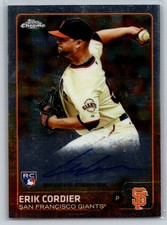 2015 Topps Chrome Rookie Autographs Erik Cordier #AR-EC (RC)