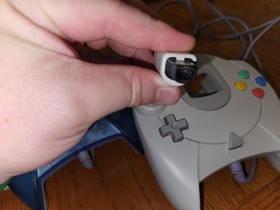 White Dreamcast Controller with Mega Memory Card Untested