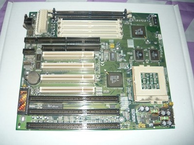 Vintage ECS P5A4P-AT Socket 7 Pentium Motherboard Aladdin IV Used Good