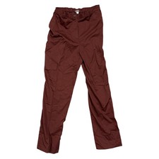 Lands' End Pants Womens 12T Brown Chino Elastic Waist Flat Front Fit 3