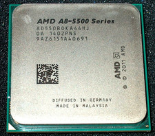 AMD 3.2 GHZ MODEL A8-5500B QUAD CORE PROCESSOR, AD550BOKA44HJ, FM2, US SELLER