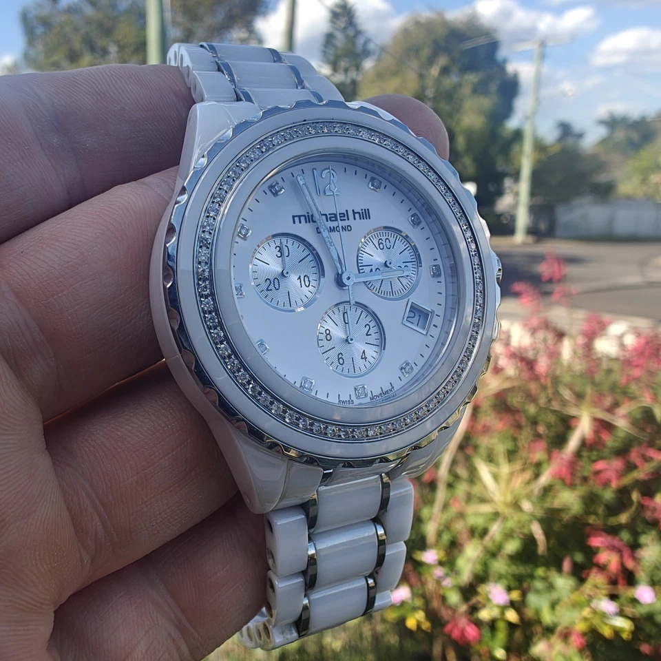 Michael Hill (WHITE) 1/2 Carat Diamond Watch - RRP 2599$. Immaculate Condition - image 4 of 4