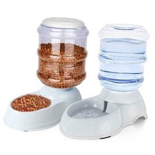 Automatic Dog Feeder and Water Dispenser Set for Large Dogs, 3 3 Gallon Set