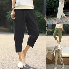 Nuovissimi pantaloni casual donna estivi crop pants casual larghi coreani plisse