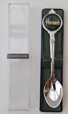 Harrods Of London Silver Plated Souvenir Tea Spoon With Enamel Effect Logo box