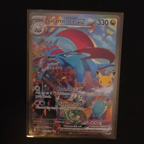SALAMENCE EX 156/128 ME: 30TH CELEBRATION POKEMON HOLO NM