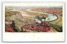 Vintage Lookout Mountain Tennessee River Missionary Ridge TN Aerial Postcard