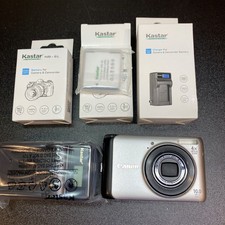 Canon PowerShot A3000 IS Digital Camera 10.0MP w 2 Batteries  Charger Working 