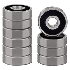 10 Pack 627-2RS Deep Groove Ball Bearings, 7x22x7mm Double Sealed Chrome