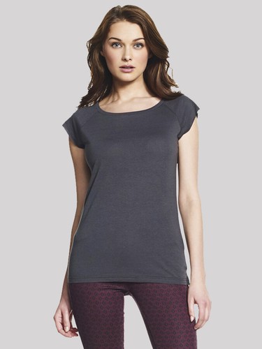 Yoga Studio Raglan Bamboo Organic Cotton Everyday Women's Top T-Shirt - Picture 5 of 8