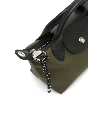 Longchamp Le Pliage Energy XS Khaki Top Handle Bag Tote with shoulder strap. - Picture 2 of 15