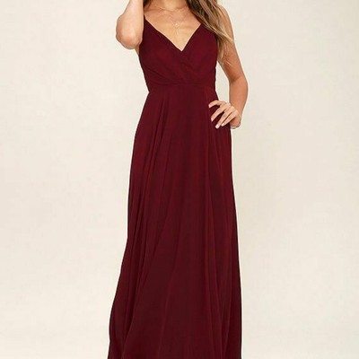 lulus surplice chiffon gown