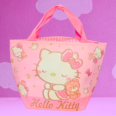 Sanrio Hello Kitty Large Tote Cooler Bag Hot Cold Insulated Pink