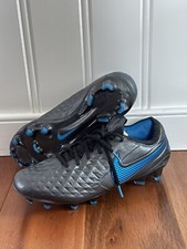 Nike Tiempo Legend 8 Elite FG ACC Soccer Cleats Black/Blue AT5293-004 Mens 7.5