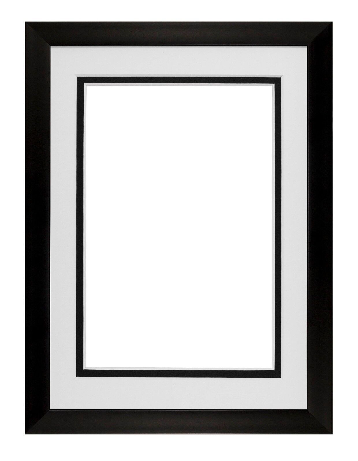 Black or White Matt Picture frame photo frame poster frame with Double Mount