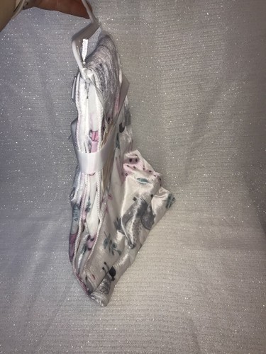 Girls Pink White Reversible Baby Blanket Lovey Safari Animals Elephants Jungle - Picture 4 of 7