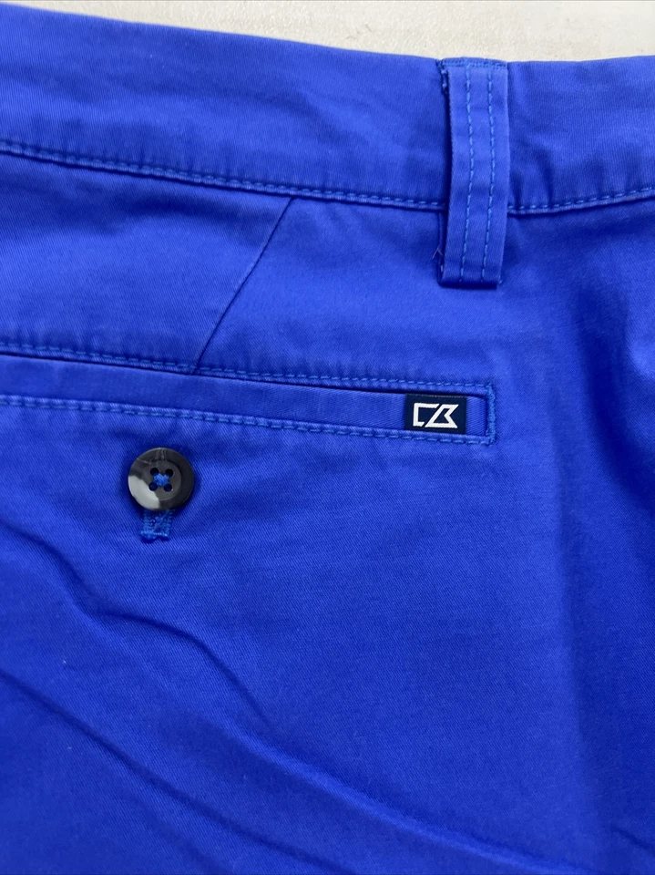 Мужские брюки хаки Cutter & Buck синие однотонные из хлопковой смеси 37X30 89 долл. США - Изображение 2 из 4