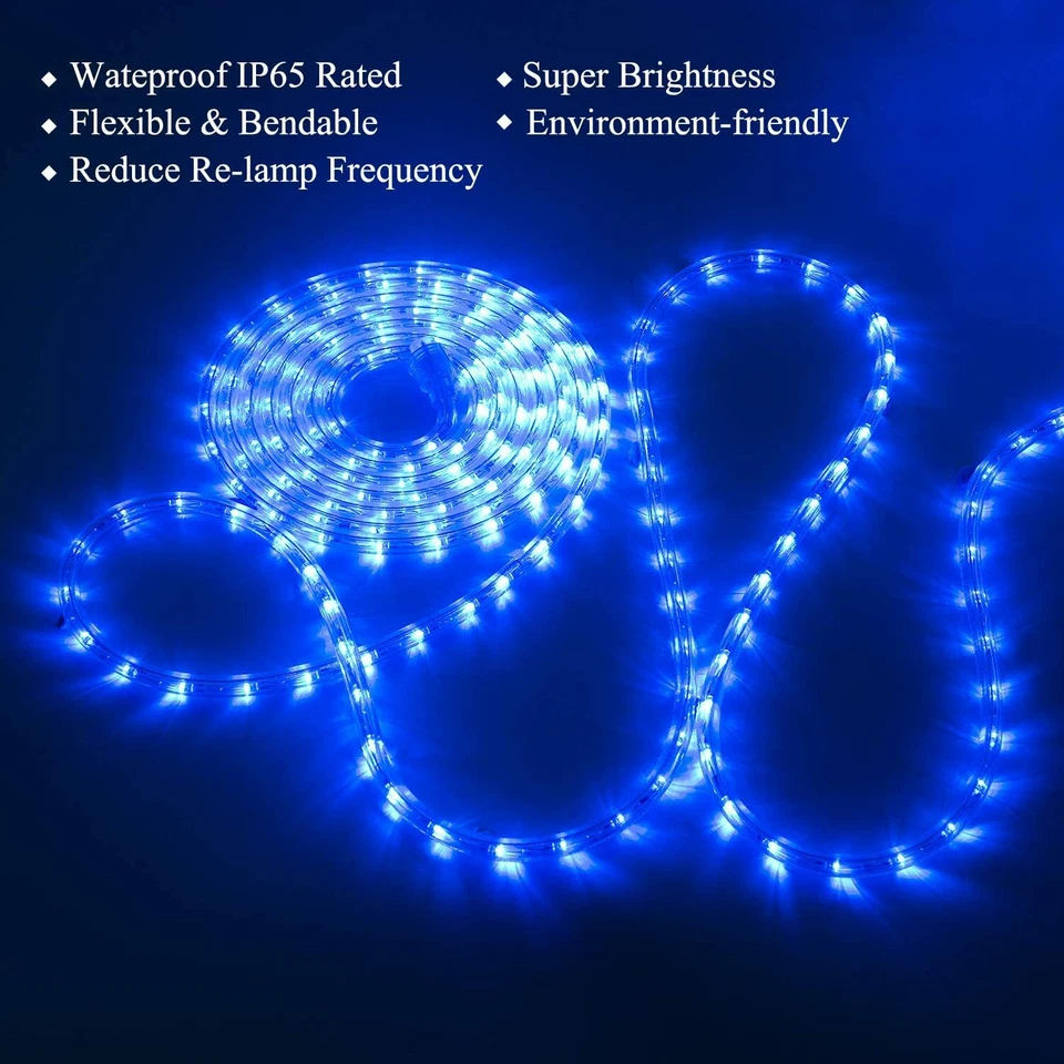Solar Rope Tube Lights 50/100 LED Strip Waterproof Outdoor Landscape Lighting - Image 3 of 4
