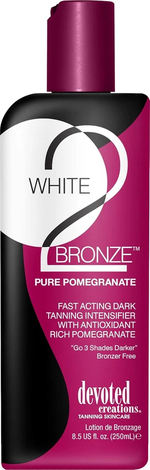 Devoted Creations White 2 Bronze Pomegranate Sunbed Taning Lotion Cream (251 ML)