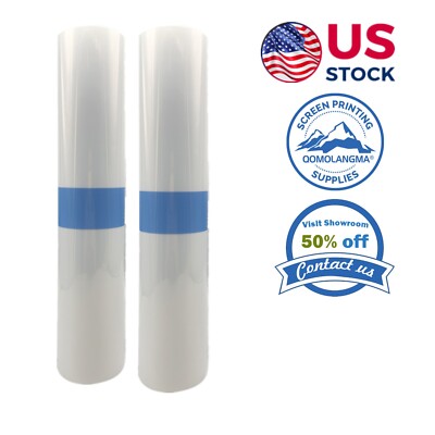 USA 2 Roll 44'' x 100' Waterproof Inkjet Milky Transparency Film for Silk Screen