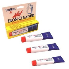 3 Faultless Hot Iron Soleplate Stain Burn Cleaner & Remover 28 Gram Tubes