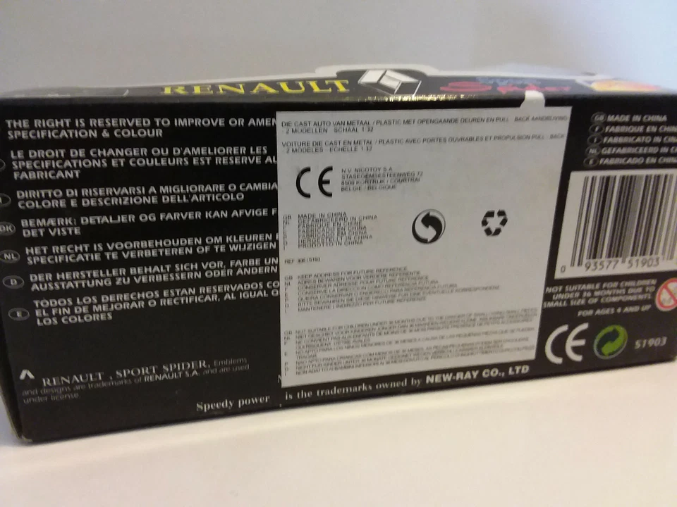 NEW RAY 1/32 SUPERBE RENAULT SPIDER ROUGE NEUF EN BOITE G5 - Photo 4/4