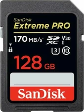 SanDisk 128GB Extreme PRO SD SDXC Memory Card 170MB/s Class 10 UHS-1 U3 4K 128G