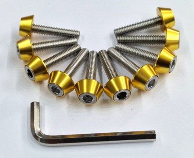 EDELSTAHL NOCKENWIPPENABDECKUNG SCHRAUBENSATZ VAUXHALL (OPEL) Z20LEL Z20LER GSI VXR GOLDSCHEIBEN