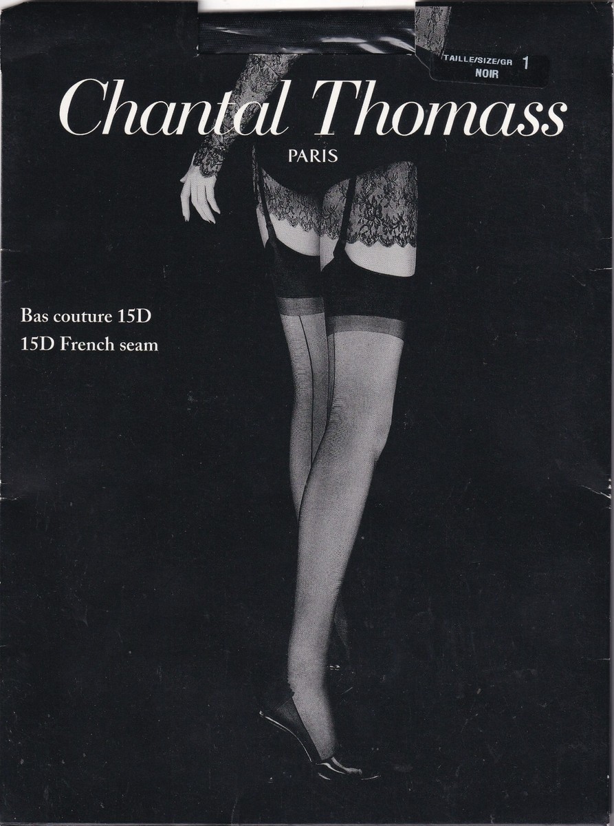 Bas Jarretières Chantal Thomass 80 Deniers Noir - Neuf Avec étiquettes - Taille Regular