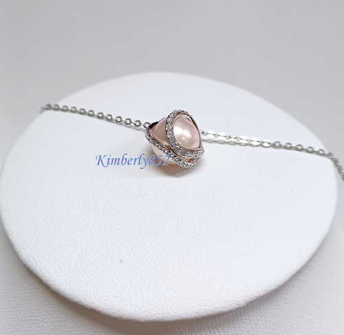 Swarovski Nude Set Pendant/Earring Clear Crystal Pink Pearl Authentic 1156291 - Picture 9 of 15