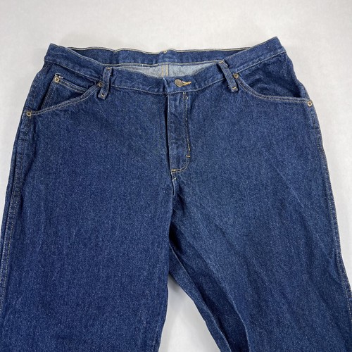 Red Kap Blue Logo Straight Leg Distressed Men Size (18x34U) Workwear Denim Jeans - Picture 2 of 13