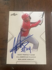 MALAKHI KNIGHT 2020 LEAF PERFECT GAME NIKE ALL-AMERICAN IP AUTO SIGNED