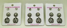 9 Pair lot Cute unisex style Small ston flower crown Studs fashion Earrings