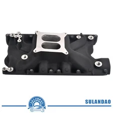 Fit SBF Ford Windsor 351W 5.8L Aluminum Intake Manifold Dual Plane Black