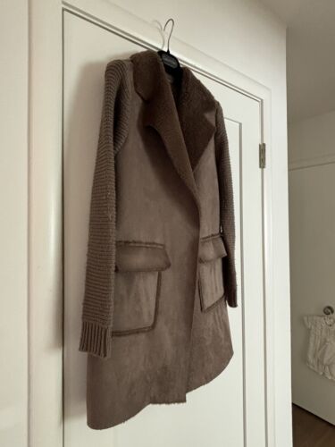 Anthropologie Ultra Suede Faux Fur Collar Coat Sz SMALL EXCELLENT COND - Picture 4 of 15