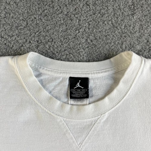 Nike Air Jordan T Shirt Uomo 2XL Bianco Melo 15 Jumpman Grafica Skater Hip Hop - Foto 5 di 17