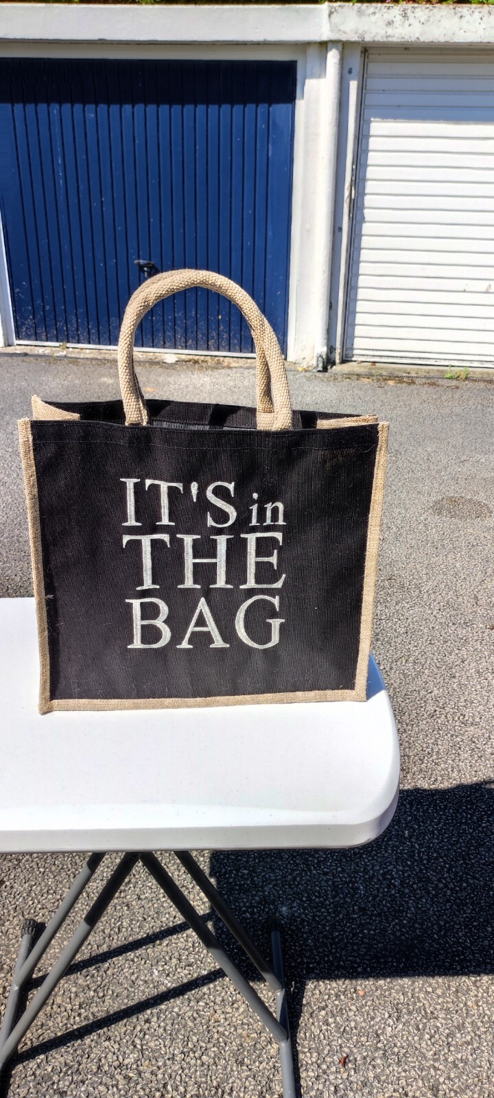 Large Jute Shopping Bag Eco Friendly Hessian Shopper 39x 50 x15cm image 3